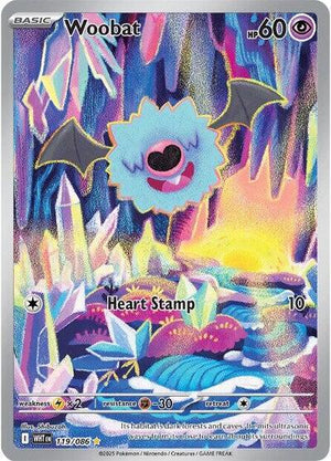 Pokemon TCG - SV10.5: White Flare - Woobat - 119/086 - Holofoil