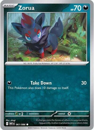 Pokemon TCG - SV10.5: White Flare - Zorua - 061/086