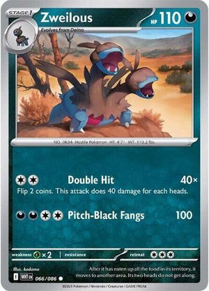 Pokemon TCG - SV10.5: White Flare - Zweilous - 066/086