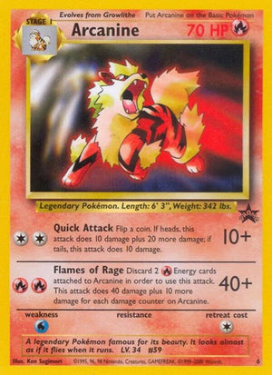 Pokemon TCG - Wizards Black Star Promos - Arcanine - 06/53