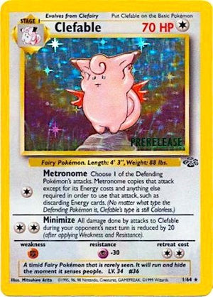Pokemon TCG - Wizards Black Star Promos - Clefable - (Prerelease) - 01/64 - Holofoil