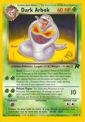 Pokemon TCG - Wizards Black Star Promos - Dark Arbok - (W Stamped) - 19/82