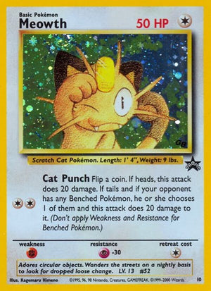 Pokemon TCG - Wizards Black Star Promos - Meowth - 10/53 - Holofoil