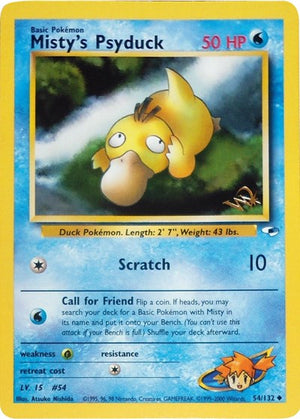 Pokemon TCG - Wizards Black Star Promos - Misty's Psyduck - (W Stamped) - 054/132
