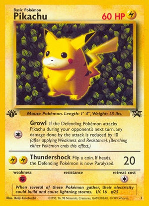 Pokemon TCG - Wizards Black Star Promos - Pikachu - (Misprint) - 01/53