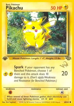 Pokemon TCG - Wizards Black Star Promos - Pikachu - (W Stamped) - 60/64