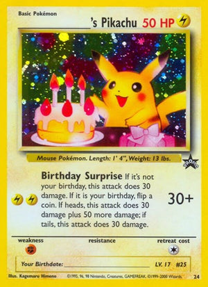 Pokemon TCG - Wizards Black Star Promos - ______'s Pikachu - 24/53 - Holofoil