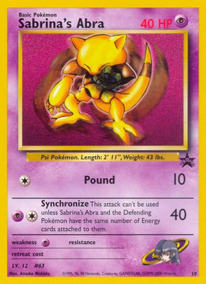 Pokemon TCG - Wizards Black Star Promos - Sabrina's Abra - 19/53