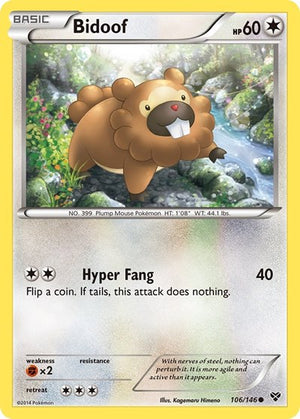 Pokemon TCG - XY Base Set - Bidoof - 106/146