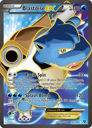 Pokemon TCG - XY Base Set - Blastoise EX - 142/146 - Holofoil