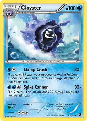 Pokemon TCG - XY Base Set - Cloyster - 32/146 - Reverse Holofoil