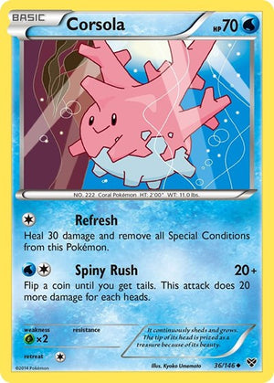 Pokemon TCG - XY Base Set - Corsola - 36/146 - Reverse Holofoil