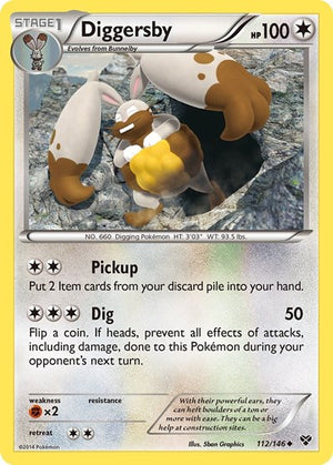 Pokemon TCG - XY Base Set - Diggersby - 112/146
