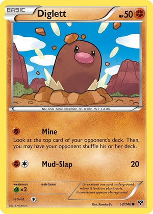 Pokemon TCG - XY Base Set - Diglett - 58/146