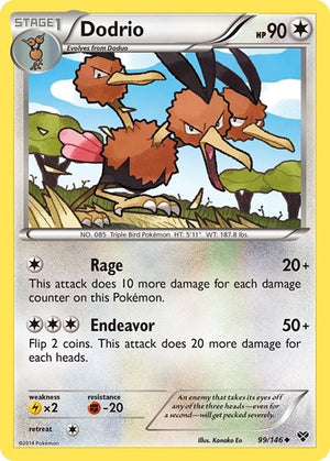 Pokemon TCG - XY Base Set - Dodrio - 99/146