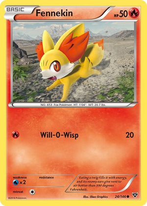 Pokemon TCG - XY Base Set - Fennekin - 24/146 - Reverse Holofoil