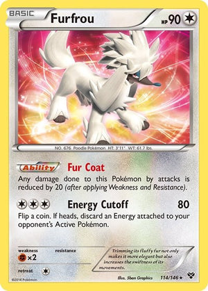 Pokemon TCG - XY Base Set - Furfrou - 114/146 - Reverse Holofoil