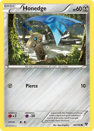 Pokemon TCG - XY Base Set - Honedge - 83/146 - Reverse Holofoil