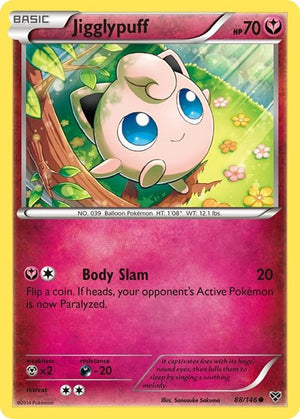 Pokemon TCG - XY Base Set - Jigglypuff - 88/146 - Reverse Holofoil