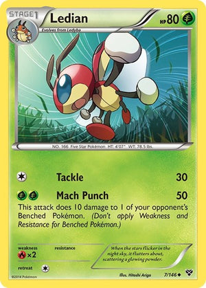 Pokemon TCG - XY Base Set - Ledian - 7/146