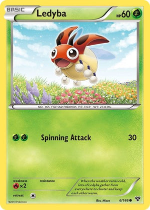 Pokemon TCG - XY Base Set - Ledyba - 6/146