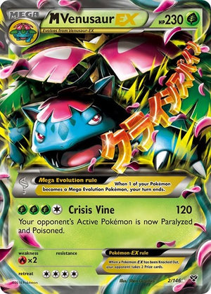 Pokemon TCG - XY Base Set - M Venusaur EX - 2/146 - Holofoil
