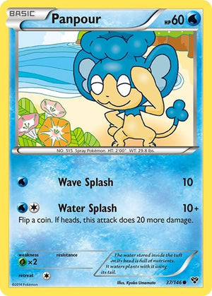 Pokemon TCG - XY Base Set - Panpour - 37/146 - Reverse Holofoil