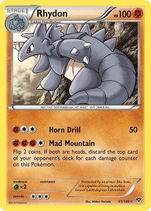 Pokemon TCG - XY Base Set - Rhydon - 61/146