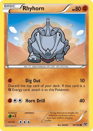 Pokemon TCG - XY Base Set - Rhyhorn - 60/146