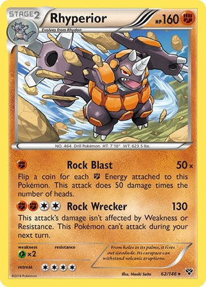 Pokemon TCG - XY Base Set - Rhyperior - 62/146 - Holofoil