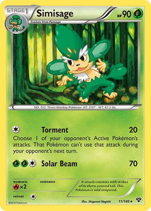 Pokemon TCG - XY Base Set - Simisage - 11/146