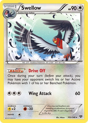 Pokemon TCG - XY Base Set - Swellow - 103/146
