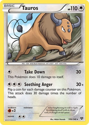 Pokemon TCG - XY Base Set - Tauros - 100/146