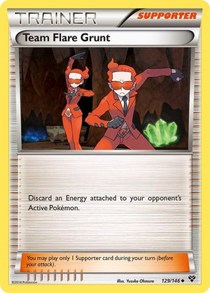 Pokemon TCG - XY Base Set - Team Flare Grunt - 129/146 - Reverse Holofoil