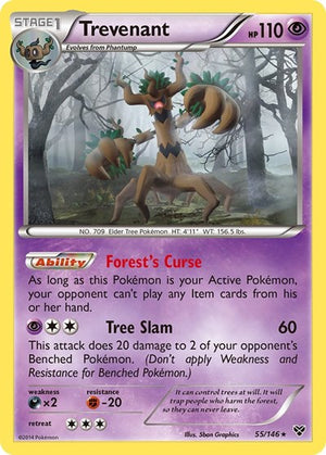 Pokemon TCG - XY Base Set - Trevenant - 55/146 - Reverse Holofoil