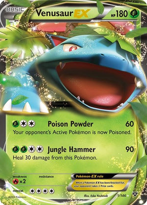 Pokemon TCG - XY Base Set - Venusaur EX - 1/146 - Holofoil