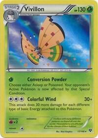 Pokemon TCG - XY Base Set - Vivillon (High Plains [Orange]) - 17/146 - Reverse Holofoil
