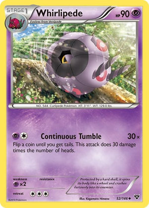 Pokemon TCG - XY Base Set - Whirlipede - 52/146 - Reverse Holofoil