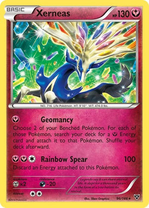 Pokemon TCG - XY Base Set - Xerneas - 96/146 - Reverse Holofoil