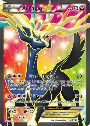 Pokemon TCG - XY Base Set - Xerneas EX - 146/146 - Holofoil