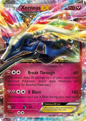 Pokemon TCG - XY Base Set - Xerneas EX - 97/146 - Holofoil