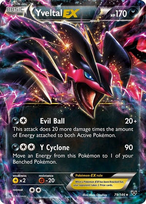 Pokemon TCG - XY Base Set - Yveltal EX - 79/146 - Holofoil