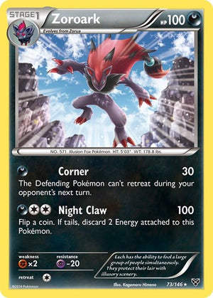 Pokemon TCG - XY Base Set - Zoroark - 73/146 - Reverse Holofoil