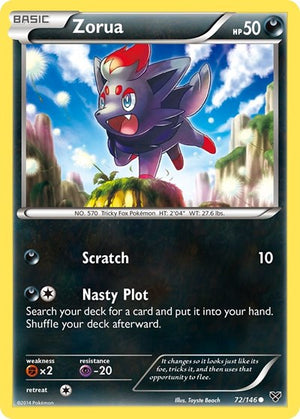 Pokemon TCG - XY Base Set - Zorua - 72/146