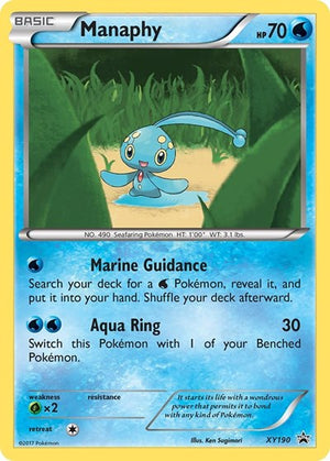 Pokemon TCG - XY Promos - Manaphy - XY190 - XY190 - Holofoil