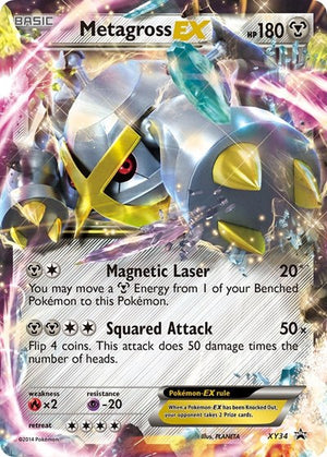 Pokemon TCG - XY Promos - Metagross EX - XY34 - Holofoil