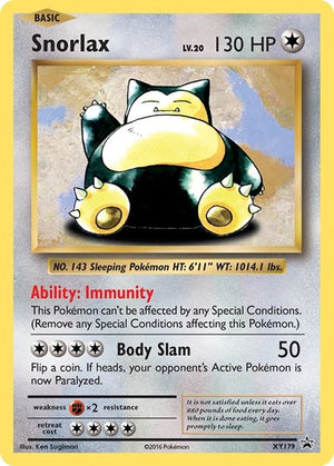 Pokemon TCG - XY Promos - Snorlax - XY179 - XY179 - Holofoil