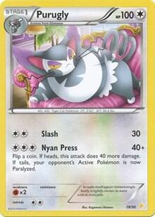Pokemon TCG - XY Trainer Kit - Pikachu Libre & Suicune - Purugly - 19/30