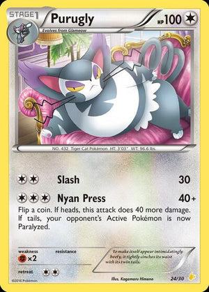 Pokemon TCG - XY Trainer Kit - Pikachu Libre & Suicune - Purugly - 24/30