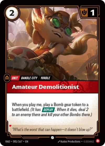Riftbound - Radiance - Amateur Demolitionist - 001/167 - Common